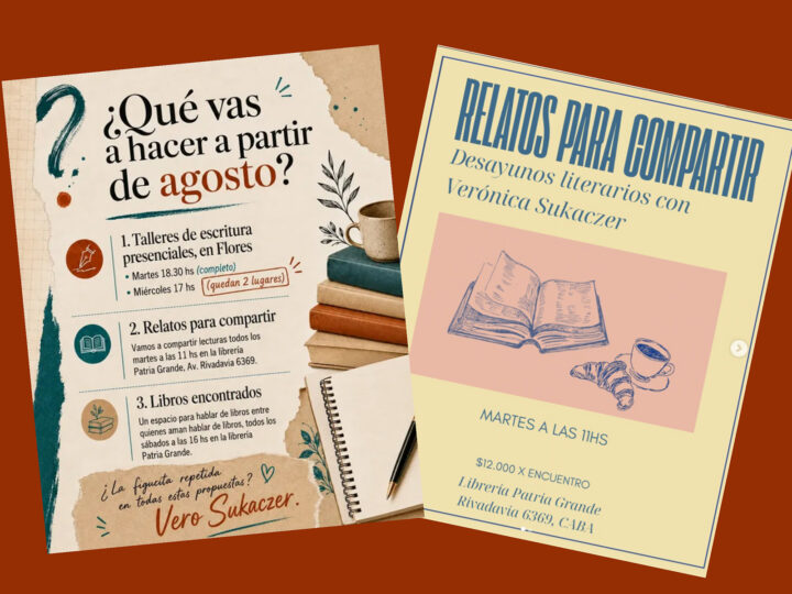 En agosto crecen las propuestas literarias junto a Verónica Sukaczer 