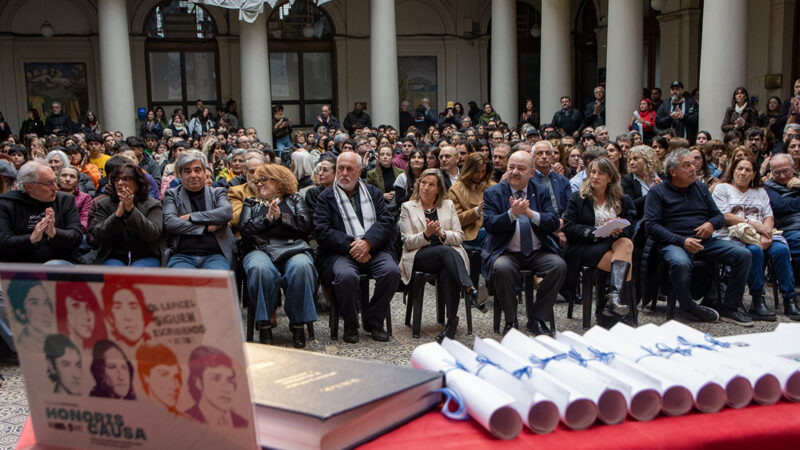 La Universidad de La Plata rindió homenaje a las víctimas de La Noche de los Lápices